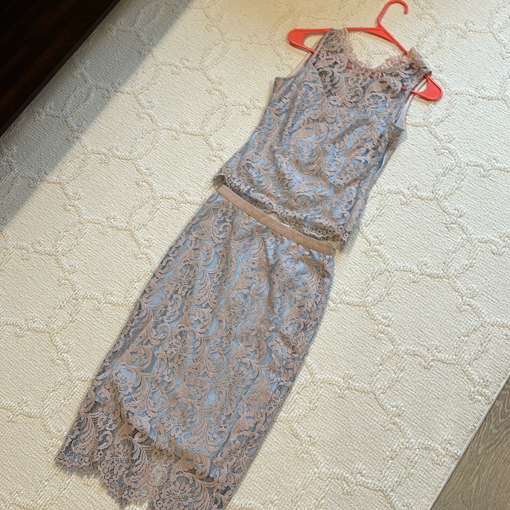 Beautiful Lace Top and Skirt Set